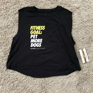 Puppies make me happy crop tank